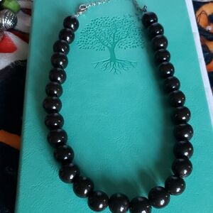 Elegant Black Beaded Vintage Necklace